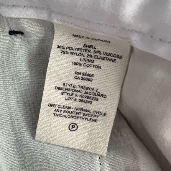 Theory Treeca 2 Dimensional Jacquard Slim Fit Cropped Trouser Pants Size 10 - Picture 14 of 15